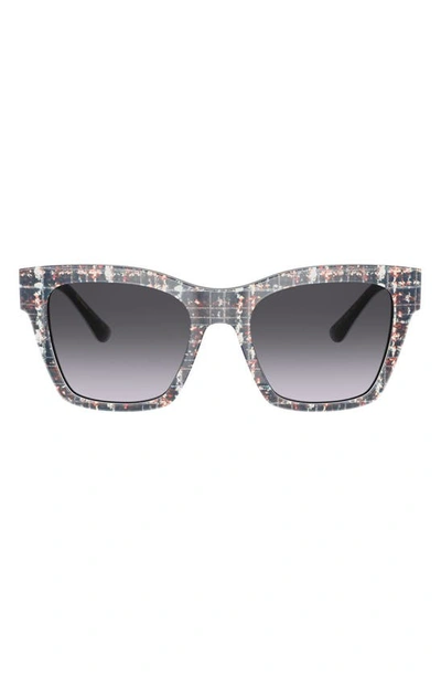 Dolce & Gabbana 53mm Gradient Cat Eye Sunglasses In Black