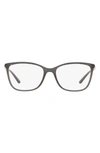 Dolce & Gabbana 54mm Rectangular Optical Glasses In Trans Grey