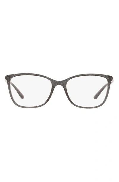 Dolce & Gabbana 54mm Rectangular Optical Glasses In Trans Grey