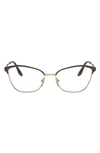 Prada 54mm Cat Eye Optical Glasses In Matte Red