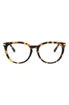 Michael Kors 51mm Square Optical Glasses In Dark Tort