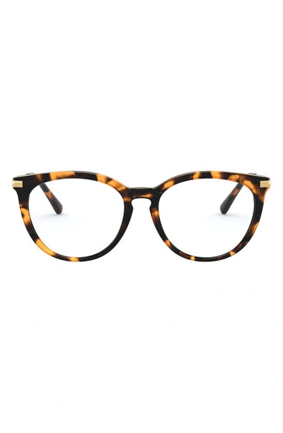 Michael Kors 51mm Square Optical Glasses In Dark Tort