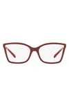 Michael Kors 54mm Rectangular Optical Glasses In Brown