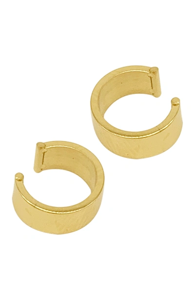 Adornia 14k Yellow Gold Vermeil Stainless Steel Cuff Earring