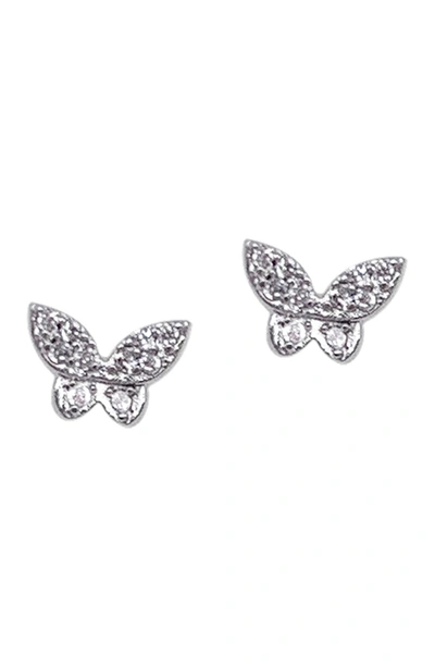 Adornia Butterfly Stud Earrings In Silver