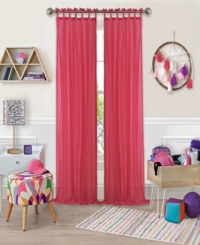 Elrene Greta 50" X 108" Crushed Sheer Curtain Panel In Pink
