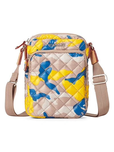 Mz Wallace Metro Crossbody Bag In Spring Camo/silver