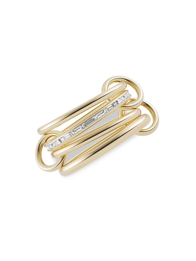 Spinelli Kilcollin Women's Metius 18k Yellow Gold & Diamond 4-link Ring