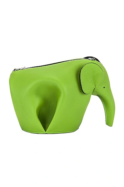 Loewe Elephant Mini Bag In Apple Green