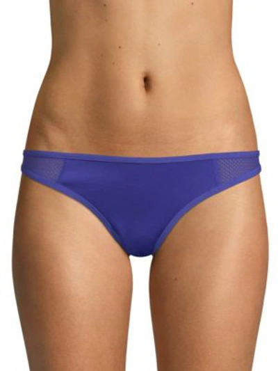 Stella Mccartney Neoprene & Mesh Classic Bikini Bottom - Blue