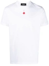 Dsquared2 Leaf Print Cotton Jersey T-shirt In White