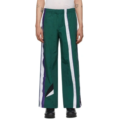 Mcq By Alexander Mcqueen Green Striped Track Lounge Pants In Varsity Green