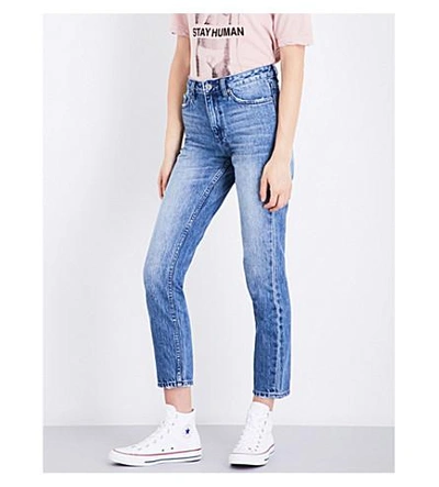 Ksubi Slim Pin Rewind Tapered Mid-rise Jeans In Denim