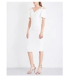 Roland Mouret Awalton Crepe Dress In White