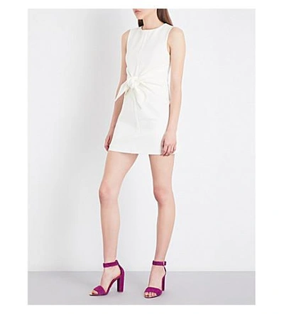 Ted Baker Colour By Numbers Papron Stretch-crepe Mini Dress In Ivory