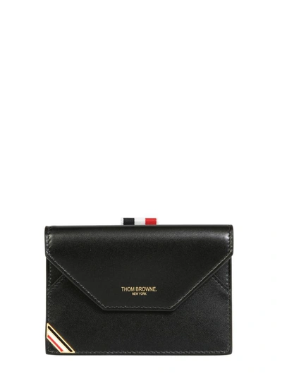 Thom Browne Envelope Card Holder In Black