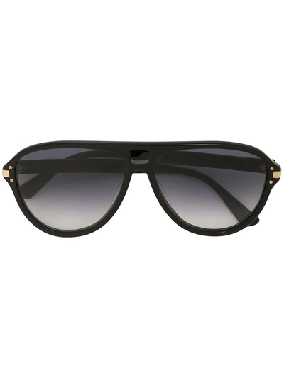 Amiri Engraved-logo Aviator Sunglasses In Black