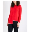 Ted Baker Colour By Numbers Ginati Asymmetric Cotton-blend Sweater In Orange