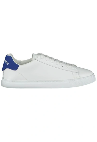 Dsquared2 Man White And Blue New Tennis Sneakers