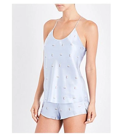 Olivia Von Halle Bella Courtney Silk-satin Pyjama Set | ModeSens