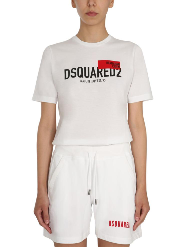 Dsquared2 "red Tag" T-shirt In Bianco | ModeSens