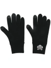 Kenzo Tiger Appliqué Gloves In Black