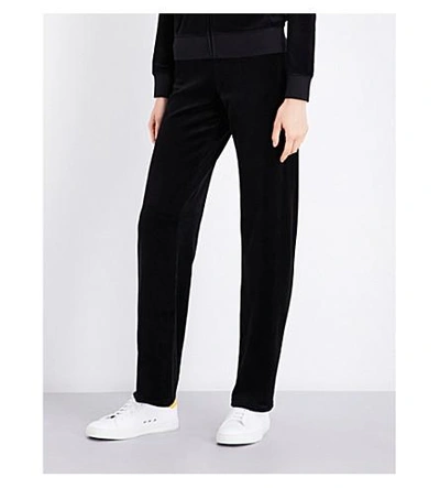 Juicy Couture Maravista Velour Track Pants In Black