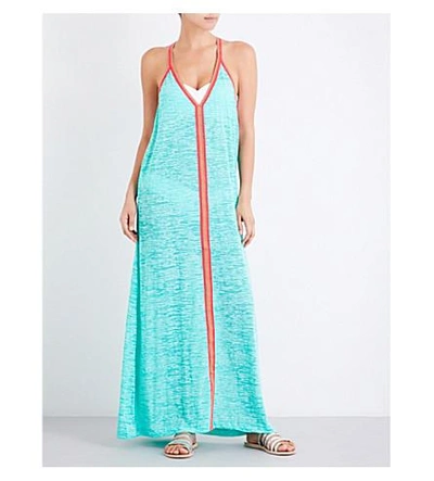 Pitusa Inca Maxi Dress With Cotton In Mint