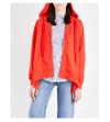 Clu Asymmetric Cotton-jersey Hoody In Red