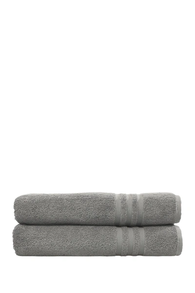 Linum Home Denzi Bath Towels In Dark Grey