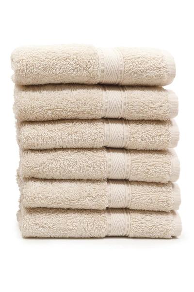 Linum Home Sinemis Terry Washcloths In Beige