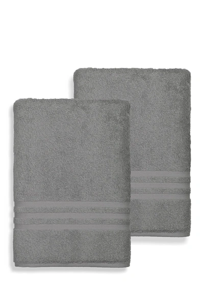Linum Home Denzi Bath Sheet In Dark Grey
