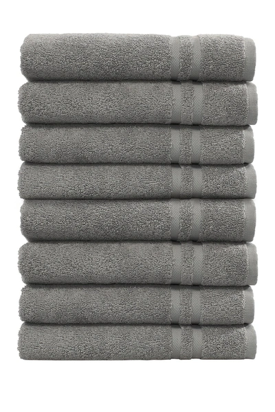 Linum Home Denzi Hand Towels In Dark Grey