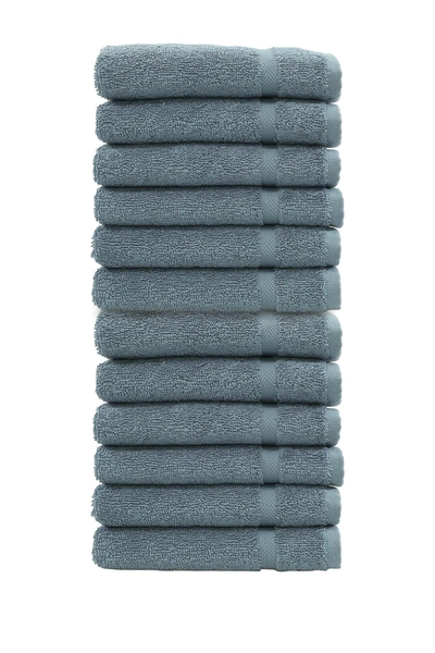 Linum Home Denzi Washcloths In Denzi Blue