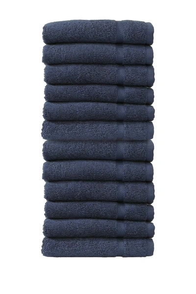 Linum Home Denzi Washcloths In Twilight Blue