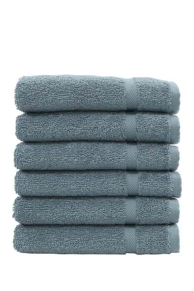 Linum Home Denzi Washcloths In Denzi Blue