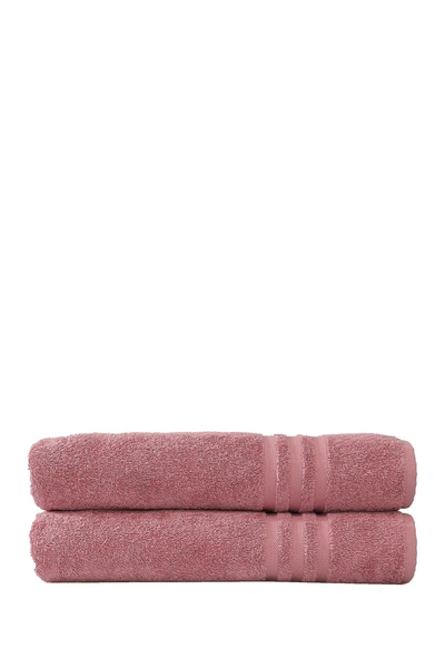 Linum Home Denzi Bath Towels In Tea Rose
