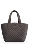 Mz Wallace Medium Metro Quilted Nylon Tote In Magnet