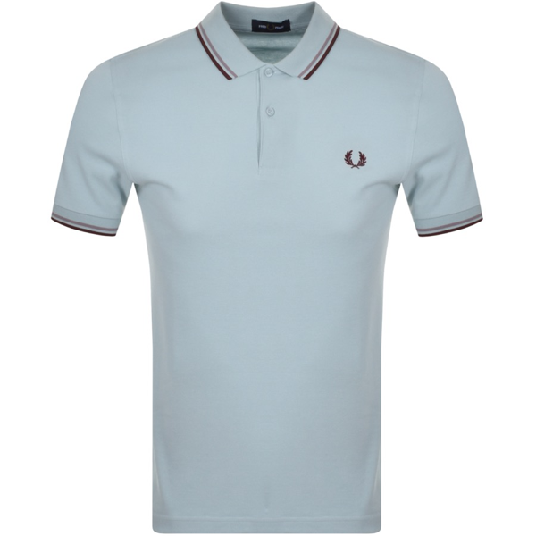 Fred Perry Twin Tipped Polo In Light Blue-blues | ModeSens