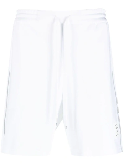 Thom Browne Rwb Tab Track Shorts In White