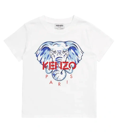 Kenzo Kids' Boy's Elephant Icon Logo T-shirt In Blue