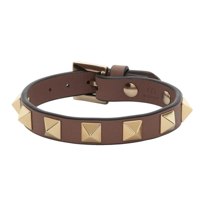 hjul Senatet hegn Valentino Garavani Rockstud Leather Bracelet With Studs In D01 Dark Nude |  ModeSens