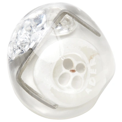 Ader Error White & Silver Button Single Earring