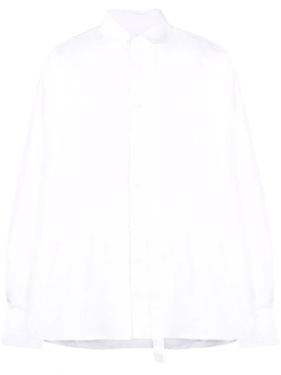 Ader Error Deconstructed Relaxed-fit Cotton Shirt In Wh