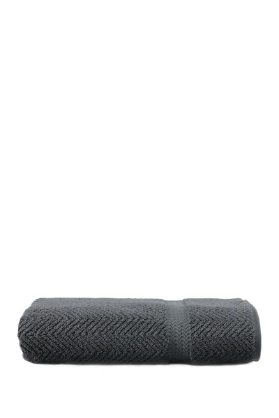 Linum Home Grey Herringbone Bath Sheet