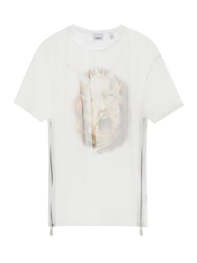 Burberry Sea Maiden Print Sheer Jersey T-shirt In White