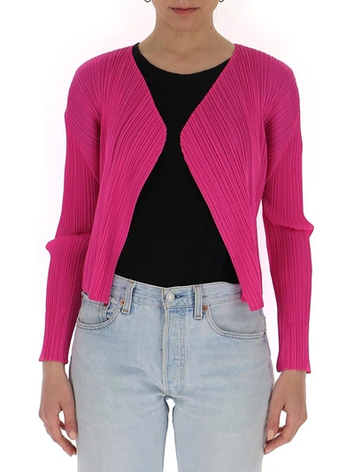 Issey Miyake Pleats Please By  Pleated Jacket In Pink