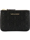 Comme Des Garçons 'classic Embossed A' Purse In Black