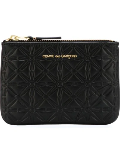 Comme Des Garçons 'classic Embossed A' Purse In Black