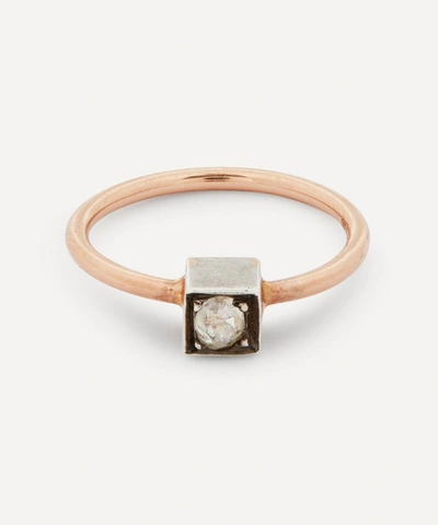 Annina Vogel Old Cut Diamond Solitaire Rose Gold Ring